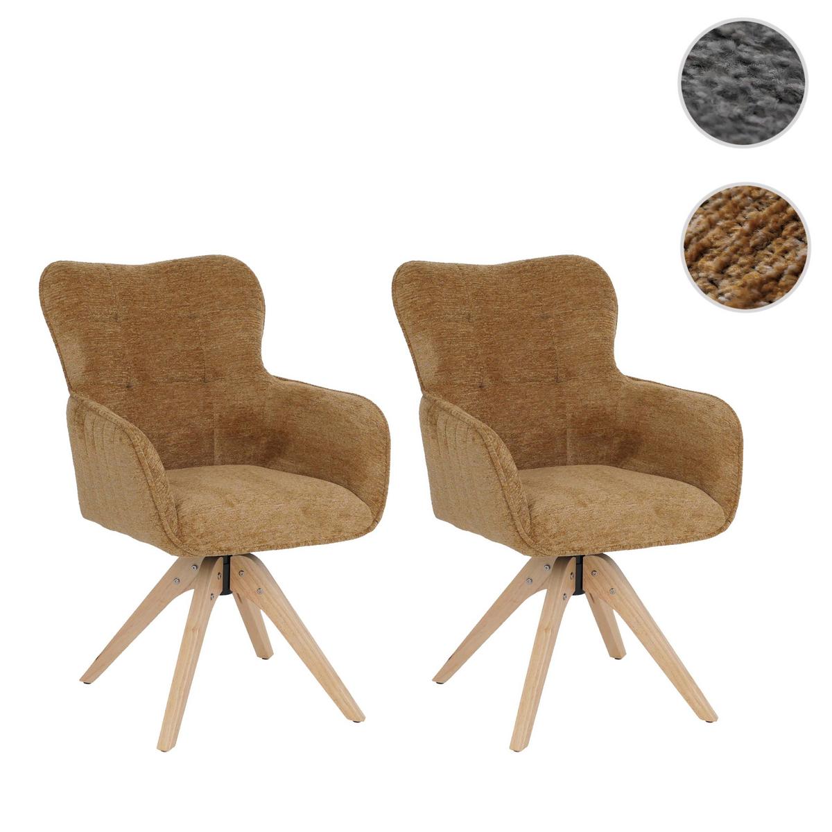 ESSZIMMERSTUHL Senfgelb 2er-Set - Gelb, Textil (62/92/68cm) - MCW