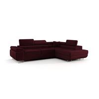 ECKSOFA Monaro Mit Schlaffunktion - Bordeaux, Holzwerkstoff/Textil (275/202cm) - Fun Möbel