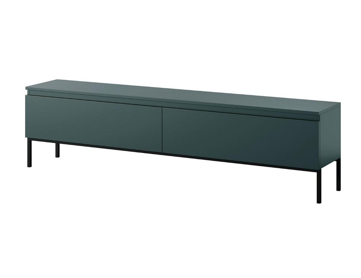 TV-SCHRANK Bemmi Dunkelgrün mit Metallbeinen 175 cm - Dunkelgrün/Schwarz, Holzwerkstoff/Metall (175/46/32cm) - Selsey
