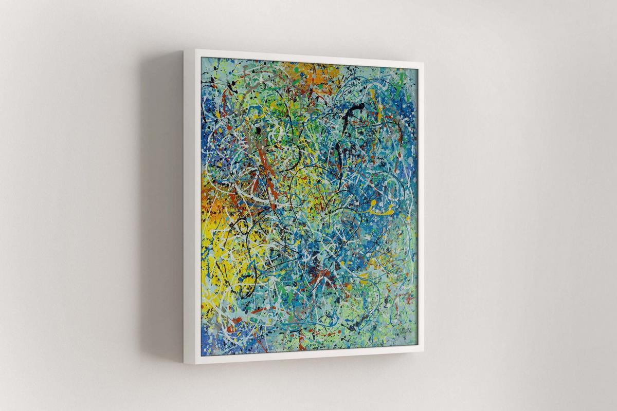 ACRYLBILD HANDGEMALT 80/80 cm - Multicolor, Holz/Textil (80/80cm) - KUNSTLOFT