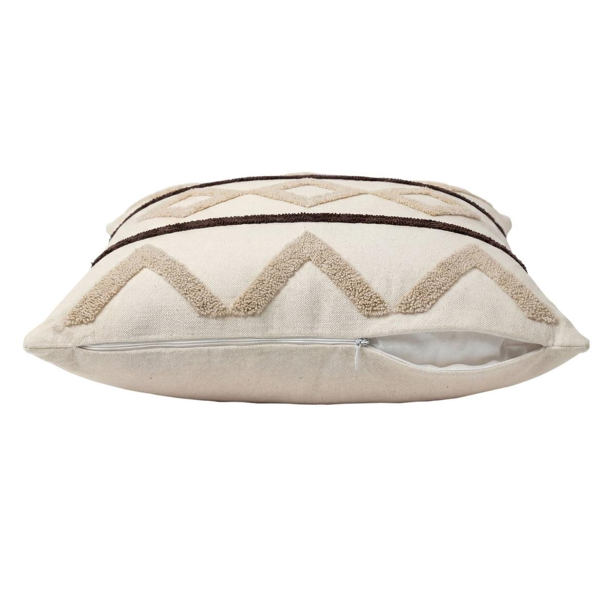 DEKOKISSEN Tribal Pattern Beige 45x45 cm mit Füllung - Beige/Multicolor, Textil (45/45cm) - Deco-Raum