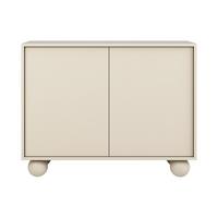 KOMMODE Adel mit 2 Türen und runden Füßen, 104 cm, Griffloss, Kaschmir - Kaschmir, Holzwerkstoff (104/81/38cm) - Beautysofa