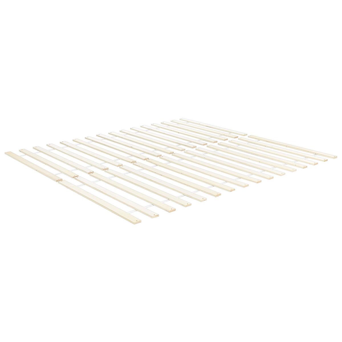 BETT mit Lattenrost 140/200 Kiefernholz Weiß Sabran - Weiß, Holz (140/200cm) - Beliani