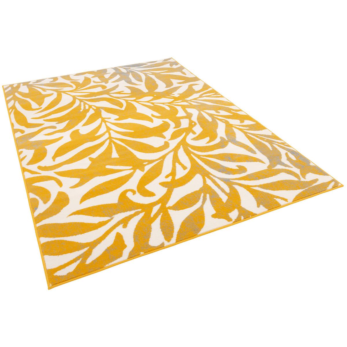 MODERN DESIGNER VELOURS TEPPICH SAMBA - Gelb, Textil (120/170cm) - Pergamon