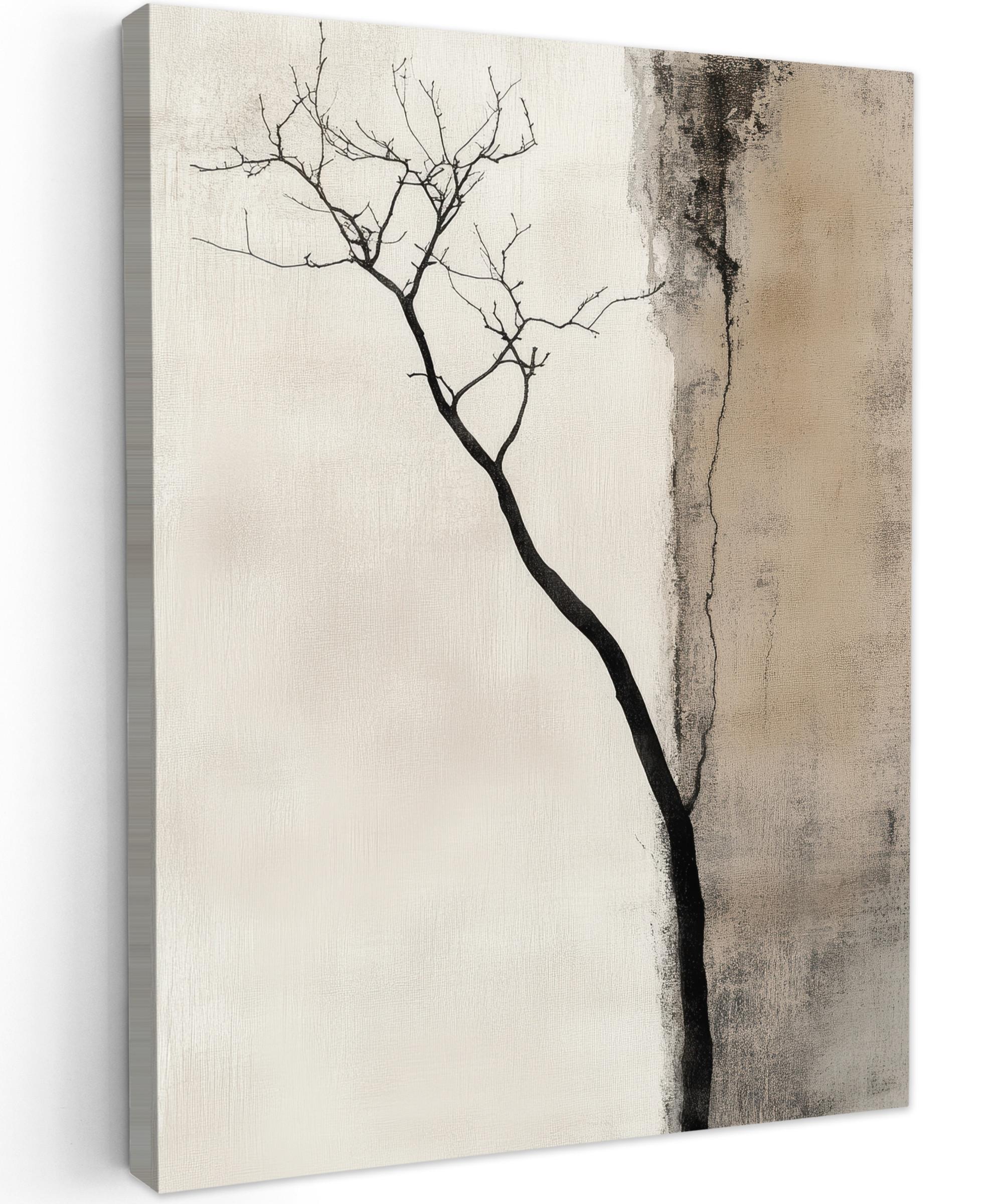 LEINWANDBILD Wabi sabi - Pflanze - Beige Room Decor 30x40 cm - Taupe, Textil (30/40cm) - MuchoWow