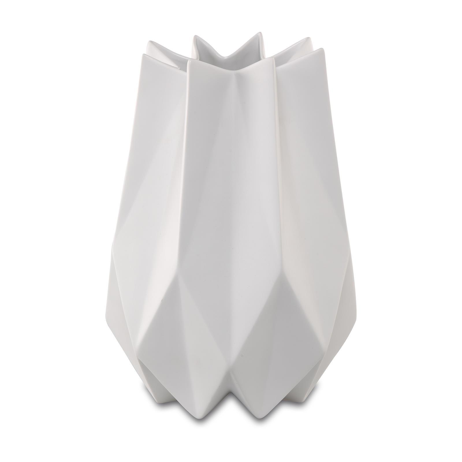 VASE Polygono Star weiß 27 cm - Weiß, Keramik (27cm) - Goebel