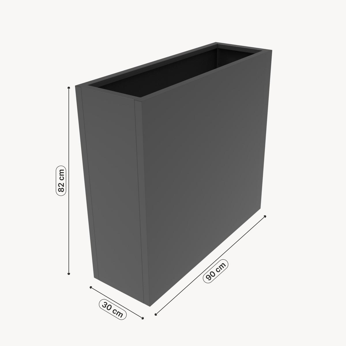 PFLANZKÜBEL Vaargel - Anthrazit, Metall (90/82/30cm) - casa.pro