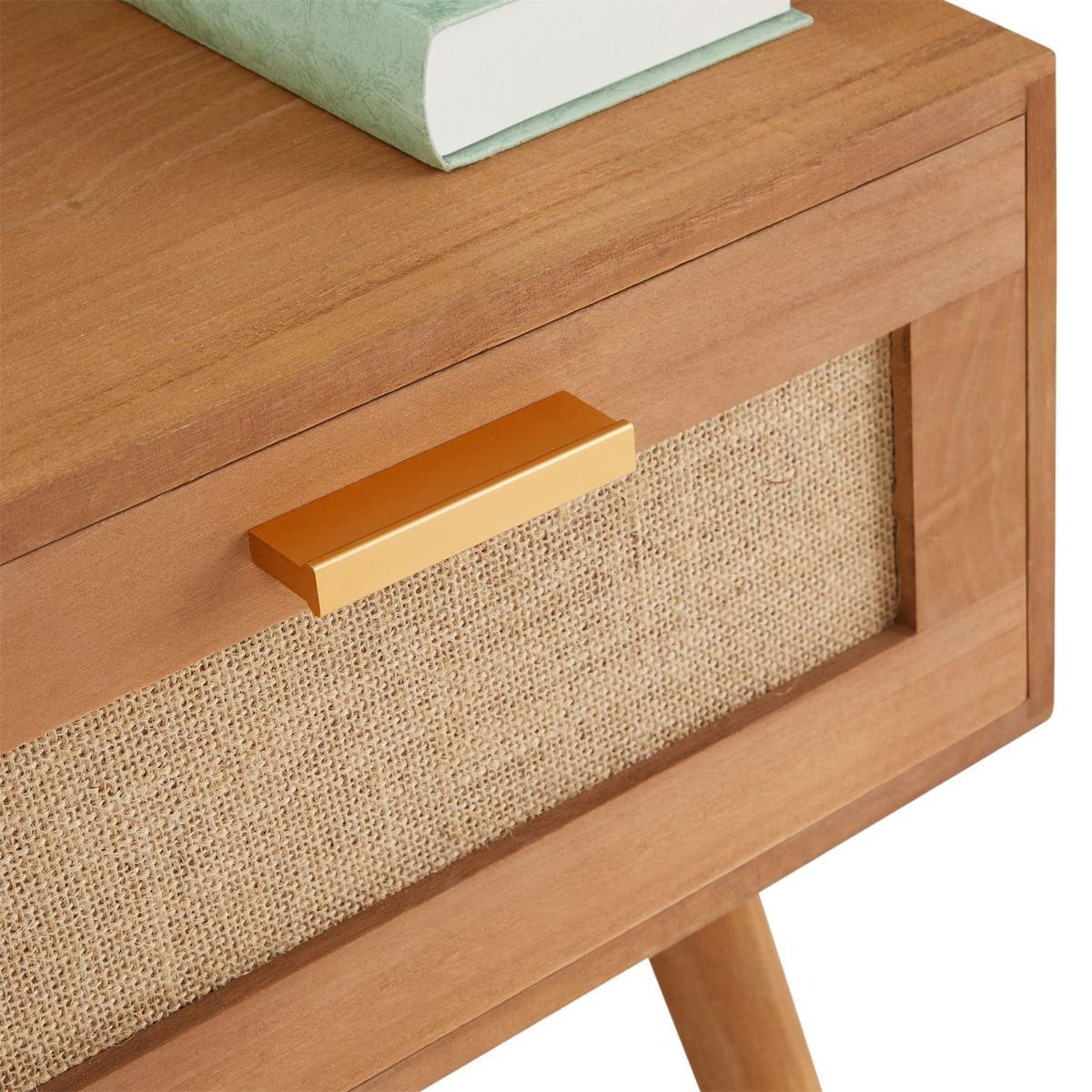 NACHTTISCH KIRAN - Braun, Holz (40/57/36cm) - CARO-Möbel
