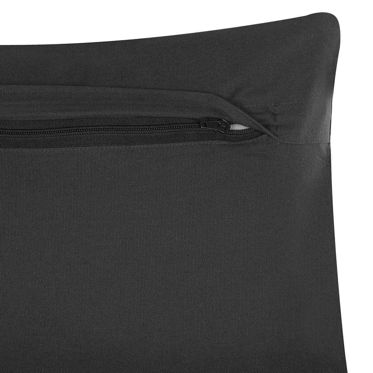 DEKOKISSEN 2er-Set Dunkelgrau 30/50 cm Veloor - Dunkelgrau, Naturmaterialien (30/50cm) - Beliani