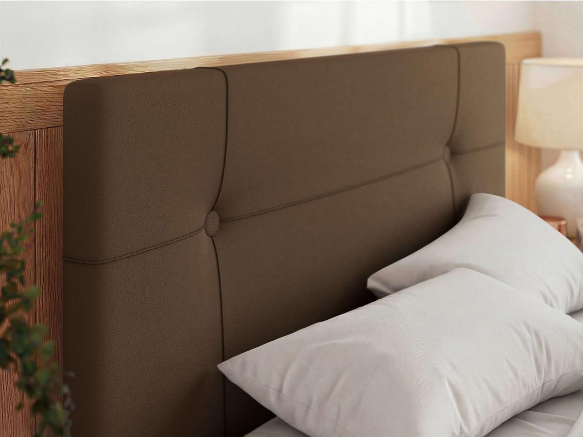 POLSTERBETT CALERIO CLASSIC 180/200 - Braun Kunstleder - Matratze Foam - Schwarz/Braun, Kunststoff/Textil (180/200cm) - MKS