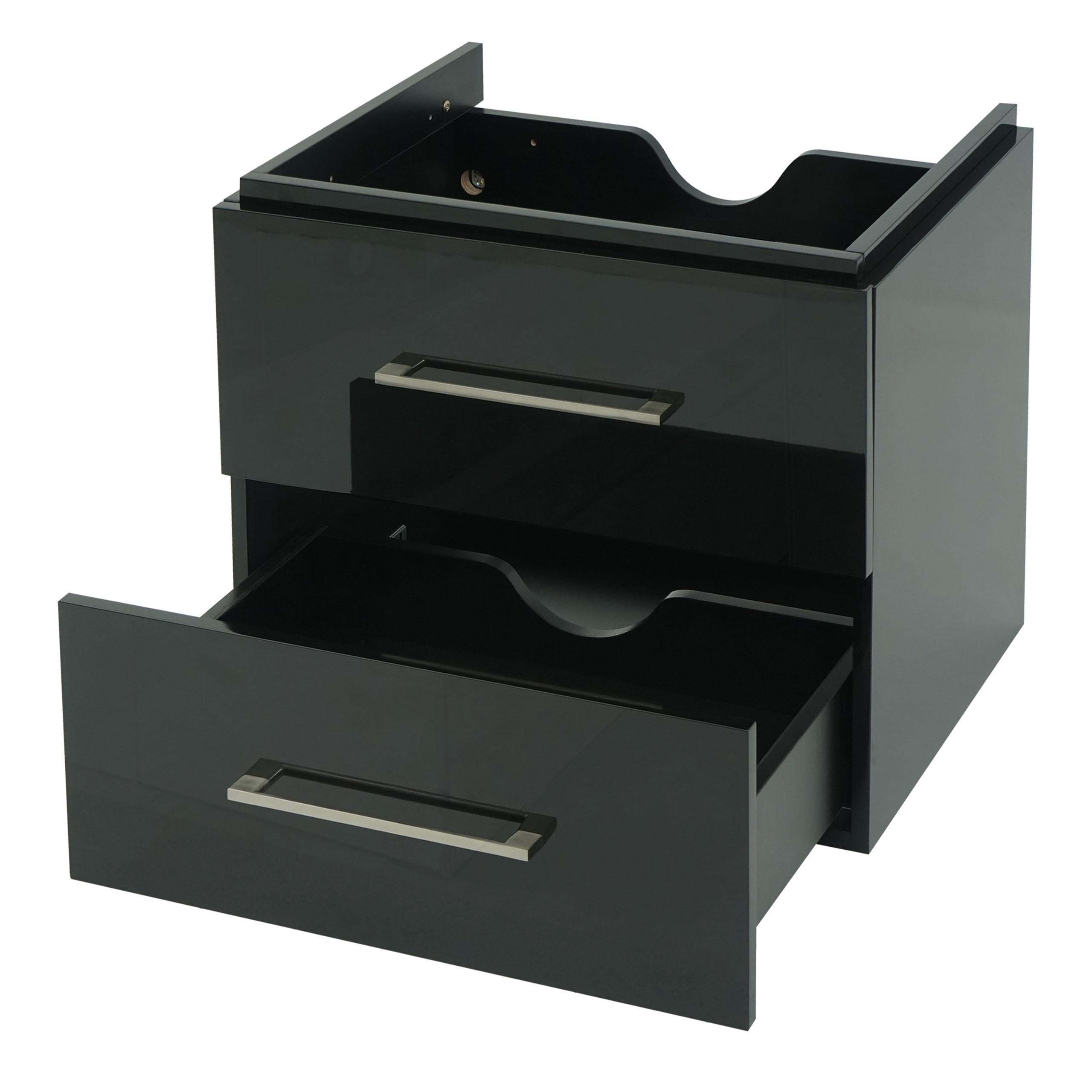 WASCHBECKENUNTERSCHRANK PREMIUM Schwarz - Schwarz, Holz (59/50/46cm) - MCW