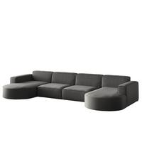 WOHNLANDSCHAFT Palma Xl In Opera - Anthrazit, Holzwerkstoff/Textil (382/78/165cm) - Fun Möbel