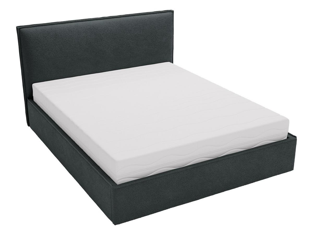POLSTERBETT Bianco - Dunkelgrau/Schwarz, Holzwerkstoff/Kunststoff (140/200cm) - MIRJAN24