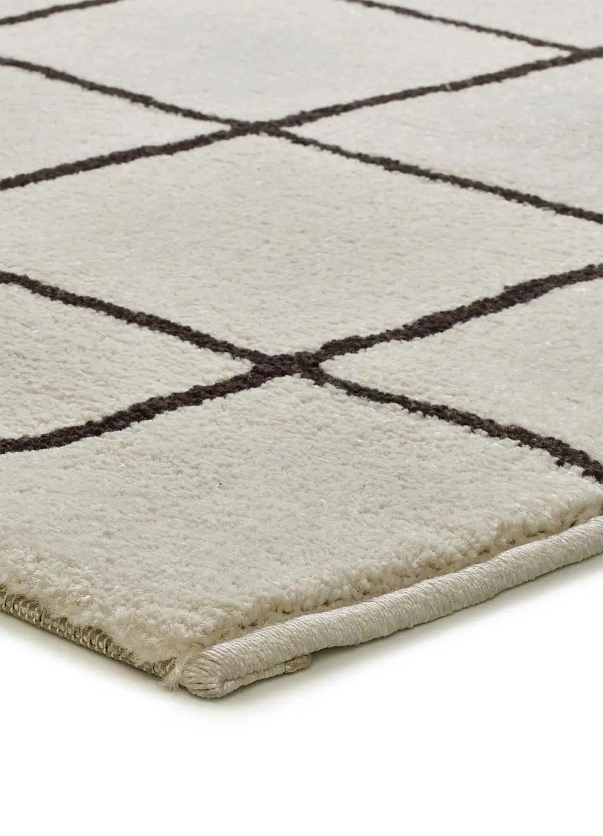 KURZFLORTEPPICH Weiß / Schwarz Touza 200/290 cm - Schwarz/Weiß, Textil (200/290cm) - Atticgo