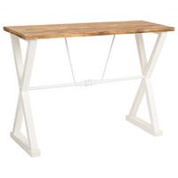 KONSOLENTISCH aus Metall und Holz, weiß, 106x40x77cm - Weiß, Holz (78.5/108/42cm) - Wanderlust
