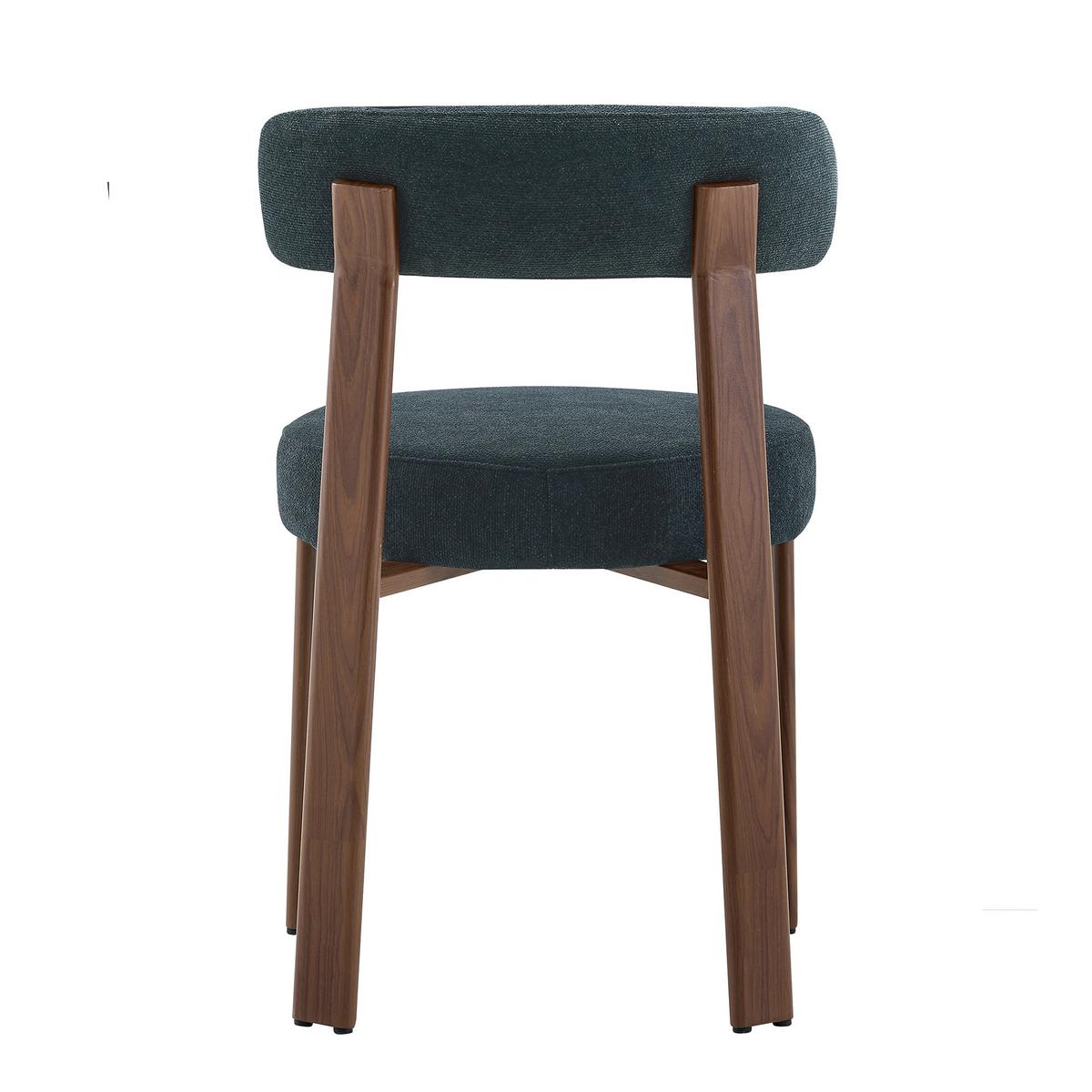 ESSZIMMERSTUHL 4ER-SET aus Stoff in Schwarz, mit ergonomischer Bügellehne - Schwarz, Textil (51.5/79/57cm) - Urban Meuble