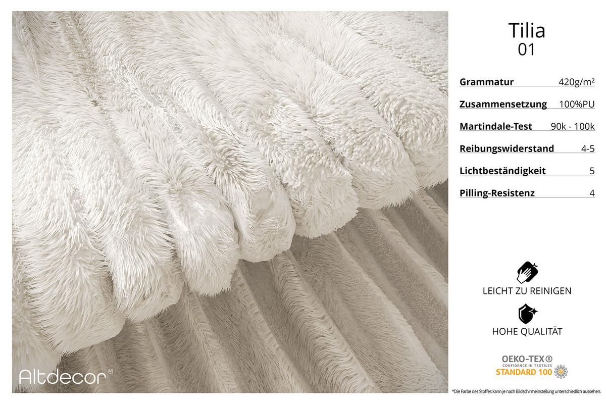 POLSTERBETT mit Bettkasten und Lattenrost, Bett mit Matratze H3/H4 - ALOVA 160x200 Creme - Creme, Holzwerkstoff/Textil (160/200cm) - ALTDECOR