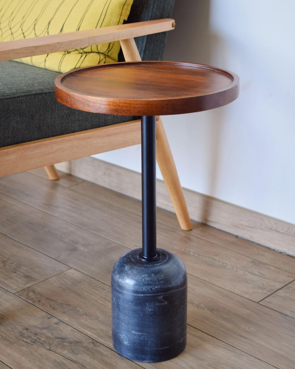 BEISTELLTISCH Metall Schwarz Rainy - Schwarz, Metall (30/30/50cm) - Beliani