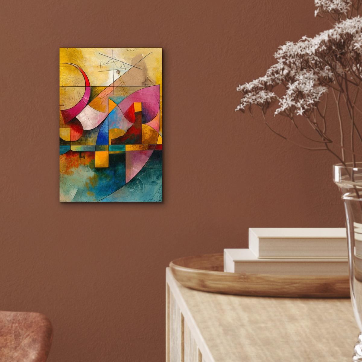 METALLBILD Kunst - Abstrakt - Modern 20x30 cm - Gelb, Metall (20/30cm) - MuchoWow