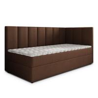 BOXBETT BEVE 90x200 cm mit Matratze und Topper, H2+H3 - Braun - Braun, Holz (90/200cm) - MASSENO