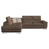 ECKSOFA Cotere, Seite: Links - Braun, Holz/Textil (270/202cm) - MIRJAN24