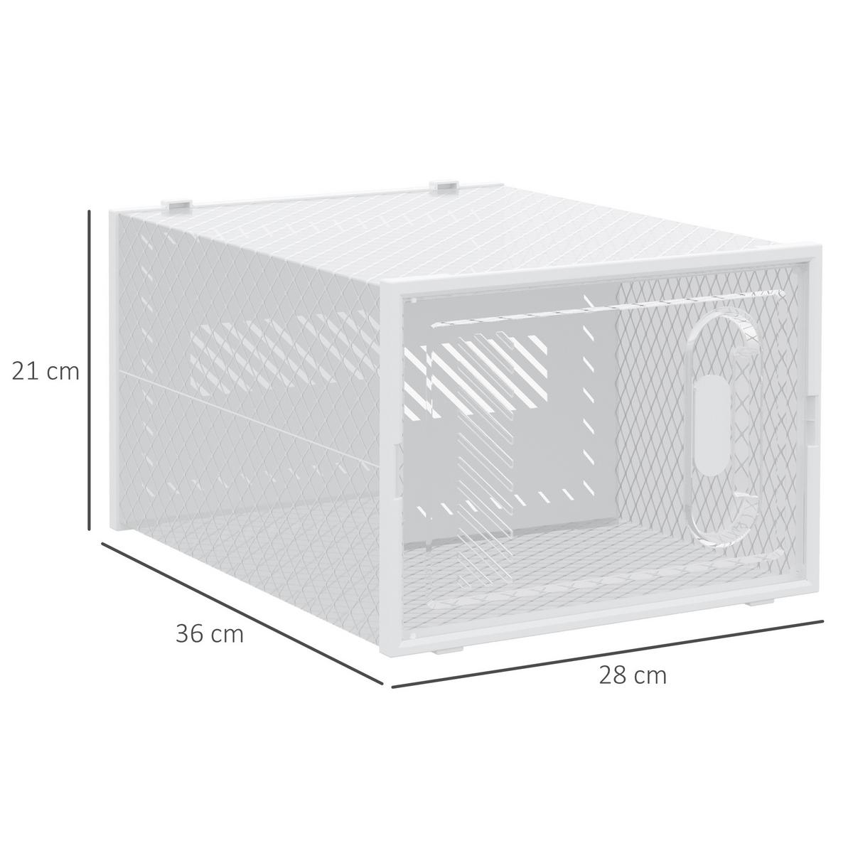 DIY-SCHUHSCHRANK 8er Set Kunststoff Transparent - Transparent, Kunststoff (36/21/28cm) - HOMCOM