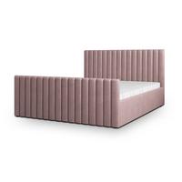 POLSTERBETT CANOVA 160x200 cm mit Bettkästen - Rosa - Rosa, Holz (160/200cm) - MASSENO
