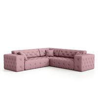 ECKSOFA Chantal - Pink, Holzwerkstoff/Textil (246/246cm) - Fun Möbel