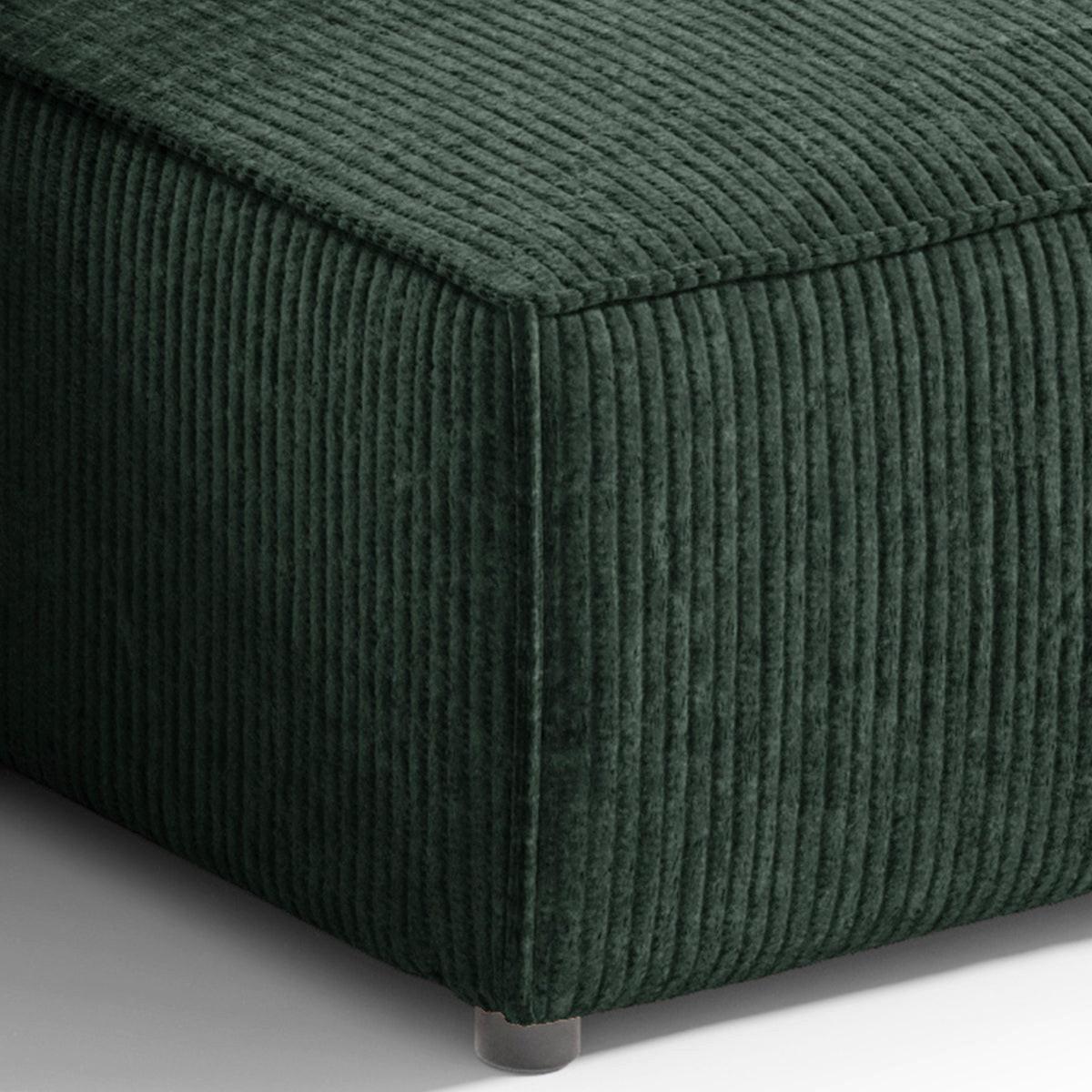 ECKSOFA Isaac 3 Sitzplätze Tannengrün - Grün, Holz (257/148cm) - Petits-meubles
