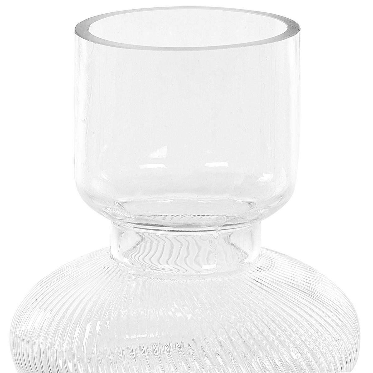 BLUMENVASE Glas transparent Rodia - Transparent, Glas (24cm) - Beliani