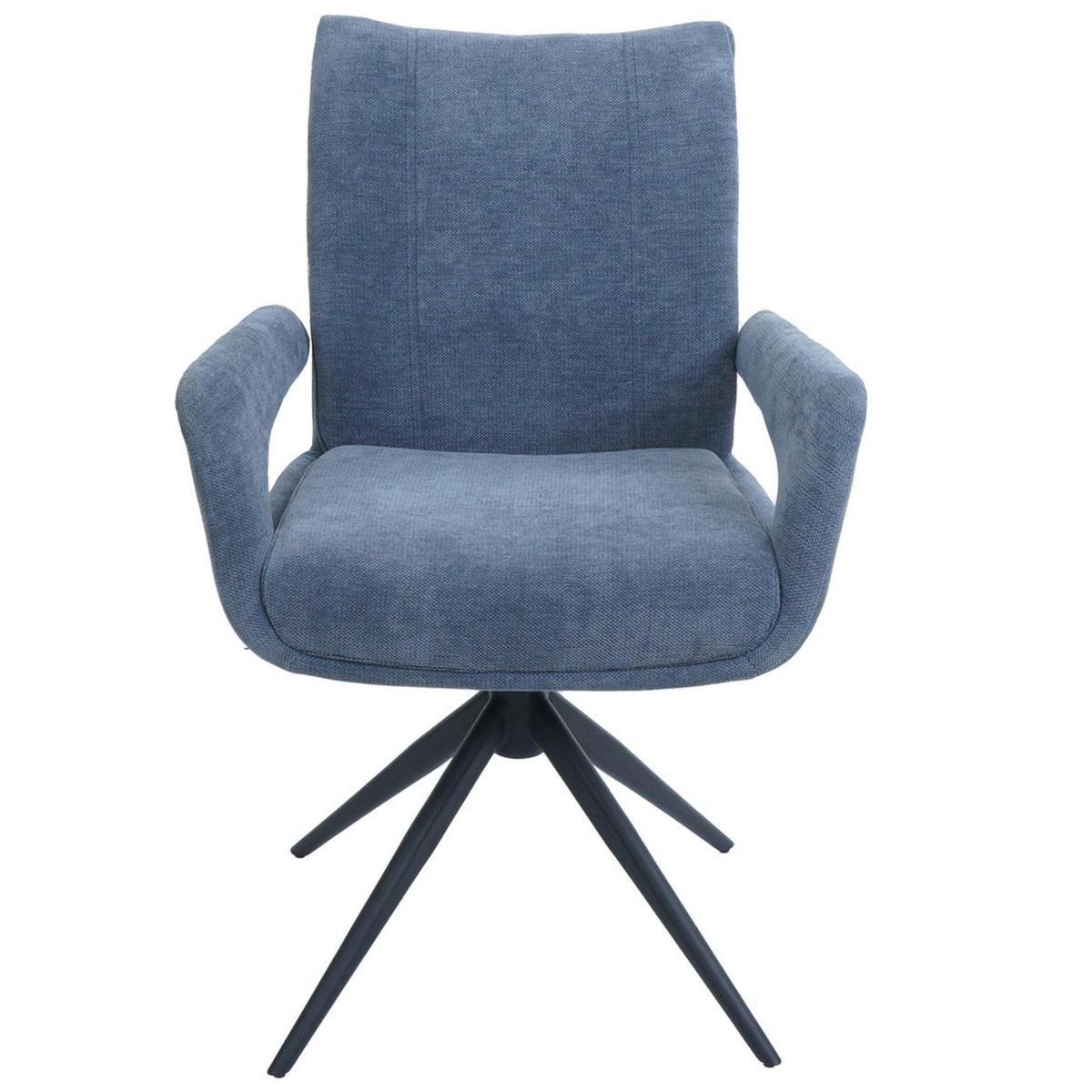 ESSZIMMERSTUHL Grau, Blau 6er-Set - Blau/Blaugrau, Textil (60/90/60cm) - MCW