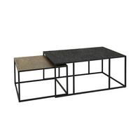 COUCHTISCH ABUNA 2ER SET Multicolor Metall - Multicolor/Schwarz, Metall (60/90/40cm) - KAWOLA