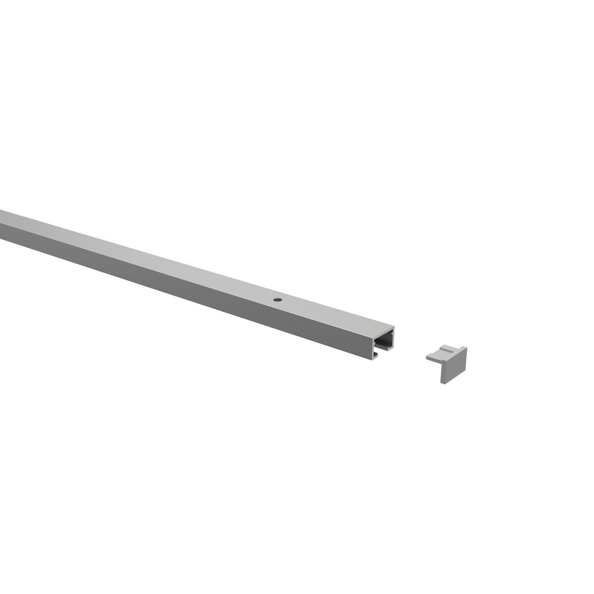 GARDINENSCHIENE / OBJEKTSCHIENE Primax 100 cm, 1-läufig Silbergrau - Silberfarben/Alufarben, Metall (1.4/0.9/100cm) - INTERDECO