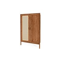 KLEIDERSCHRANK INA Wildeiche - Mokka, Holz (108/175/60cm) - byoak
