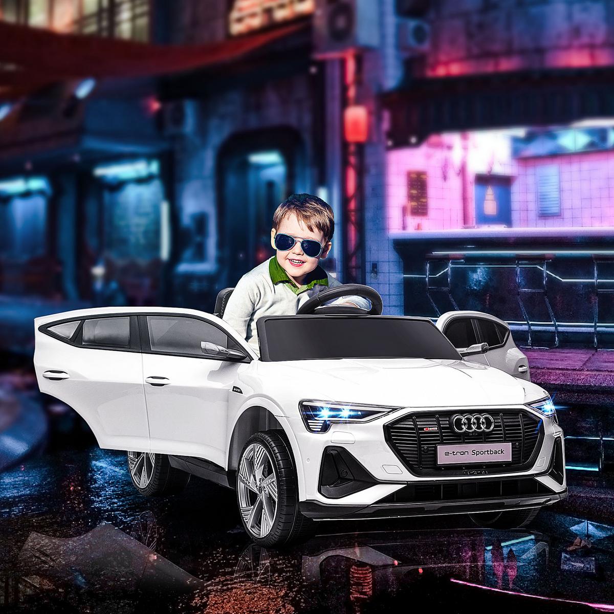 KINDERFAHRZEUG Elektroauto Elektro Kinderauto für kinder ab 3 Jahre Weiß - Weiß, Metall (108/60/47cm) - HOMCOM