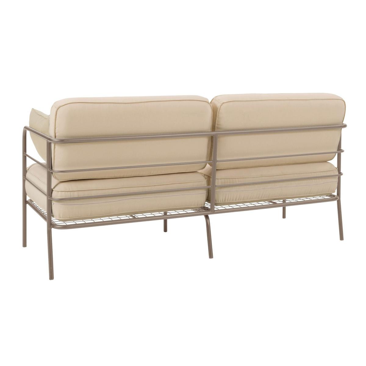 GARTEN-SOFA Preggel Beige/Beige 156 cm - Beige, Textil (156/80/71cm) - Selsey