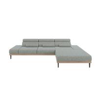 ELEKTRISCHES ECKSOFA Rechts MONA 316x205x85 Grün Velours - Mintgrün, Holzwerkstoff/Textil (316/205cm) - ALTDECOR