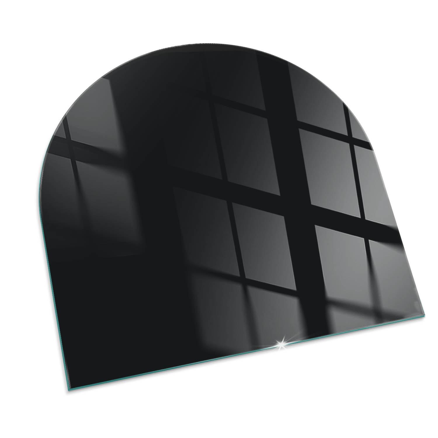 GLASPLATTE für Kamin 100x100 cm - Schwarz, Glas (100/100/0.4cm) - TULUP