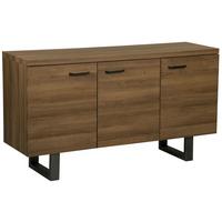SCHRANK Dunkelbraun Timber - Braun, Holzwerkstoff (140/79/42cm) - Beliani