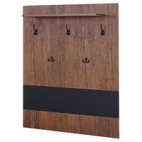 WANDGARDEROBE Wildeiche Dekor, Schwarz - Wildeiche/Schwarz, Holzwerkstoff (80/100/21cm) - MCW