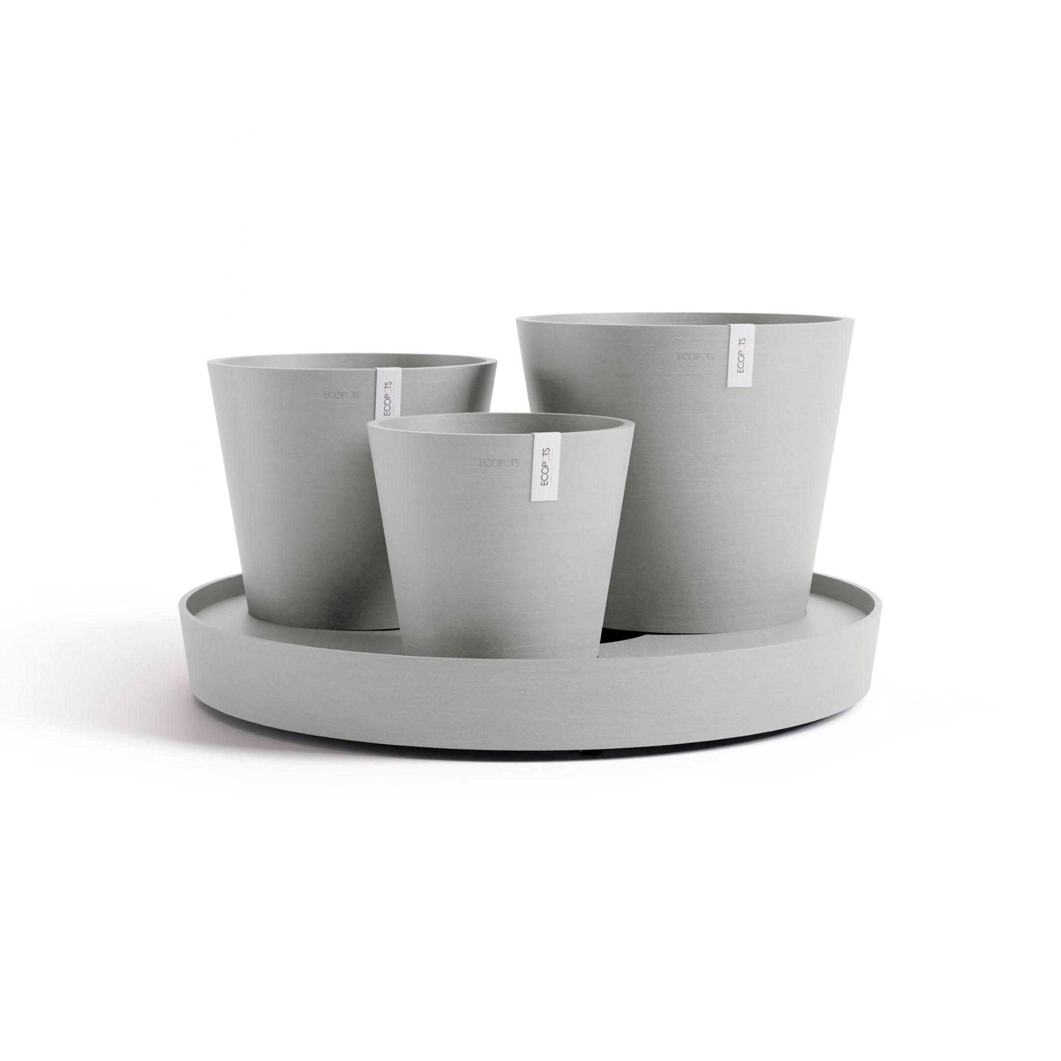 BLUMENTOPF Dubai 56,5/30,7 cm Hellgrau - Hellgrau, Kunststoff (56.5/30.7cm) - Ecopots