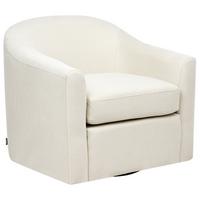 DREHSESSEL Stoff Hellbeige Magnor - Beige, Textil (76/74/73cm) - Beliani