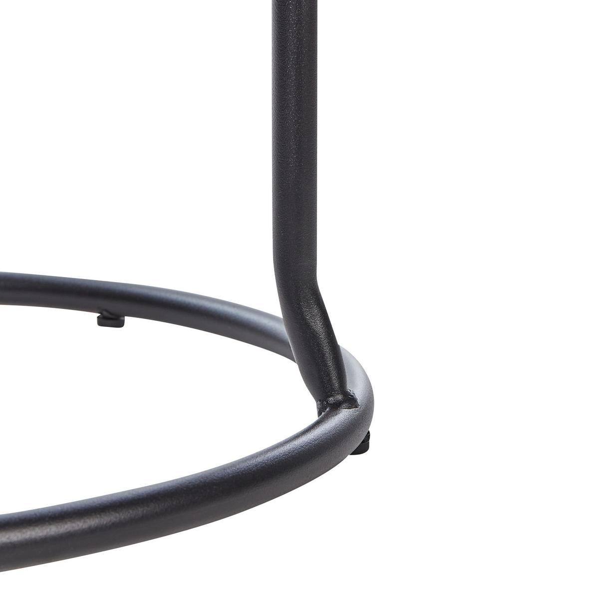 BARHOCKERN 2er-Set Braun Milroy - Schwarz/Braun, Kunststoff (43/74/43cm) - Beliani