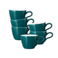 ESPRESSOTASSEN Life Fashion Trendy Petrol 90 ml 6er Set - Petrol, Keramik (0.09L) - Seltmann Weiden