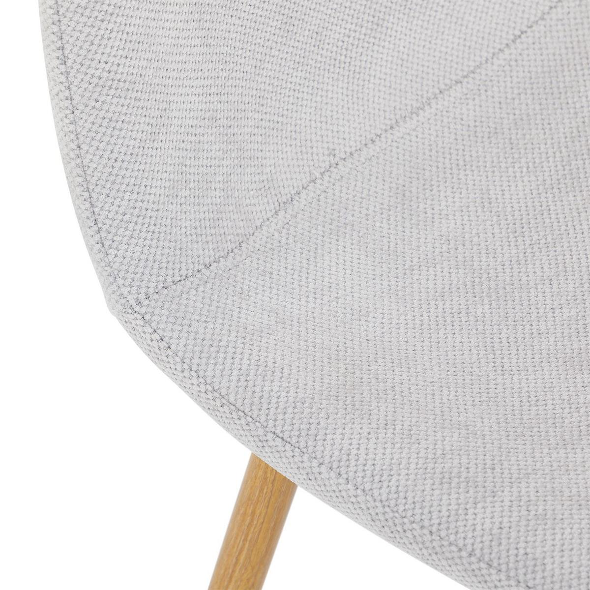 ESSZIMMERSTUHL PUNTA 4er-Set hellgrau - Hellgrau, Textil (45/86/53cm) - IDIMEX