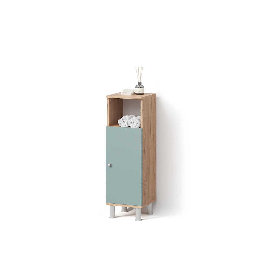 MIDISCHRANK Fucino Grün 30 x 95 cm - Grün, Holzwerkstoff (30/95/30cm) - Livinity®