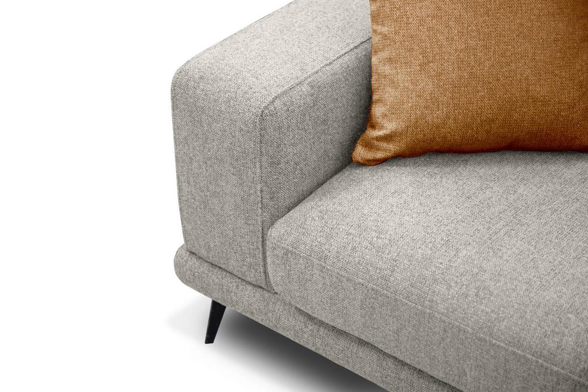 ECKSOFA MEDIOLANE 4-Sitzer, hellgrau - Hellgrau, Holzwerkstoff/Textil (282/219cm) - Wozimo