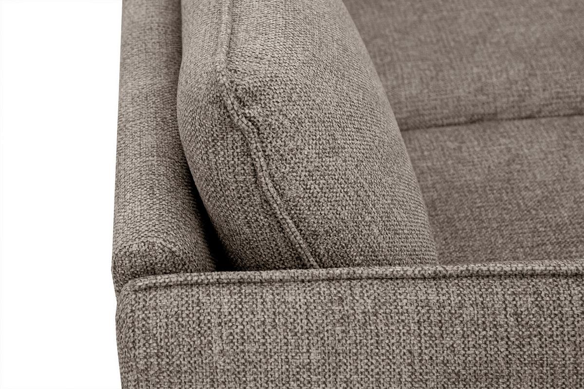 ECKSOFA HOSTEN 4-Sitzer, taupe - Taupe/Schwarz, Holzwerkstoff/Textil (269/158cm) - Wozimo