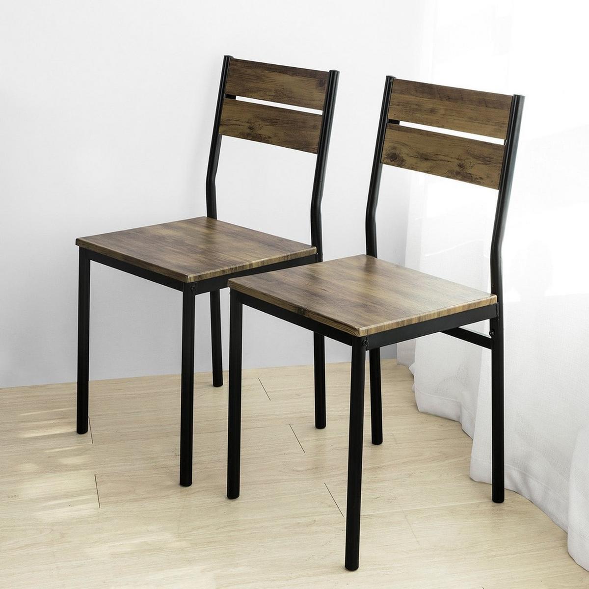 BARHOCKER 4ER SET Holzfarbe 39x42x82cm Industriell - Eichefarben, Holzwerkstoff (42/82/39cm) - SoBuy