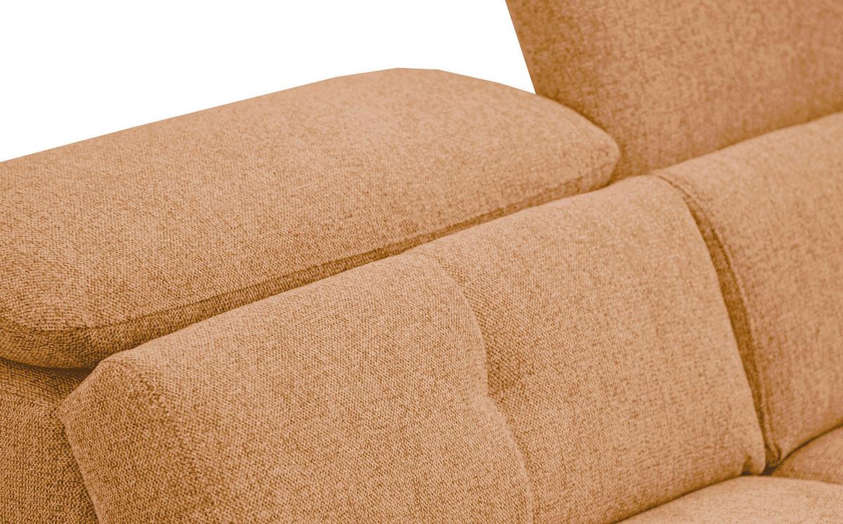 SOFA AVENA 3-Sitzer mit 1 Relaxfunktion, orange - Orange, Holzwerkstoff/Textil (204/80/108cm) - Wozimo